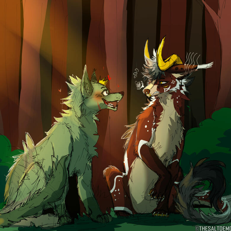 2 character sketch scene